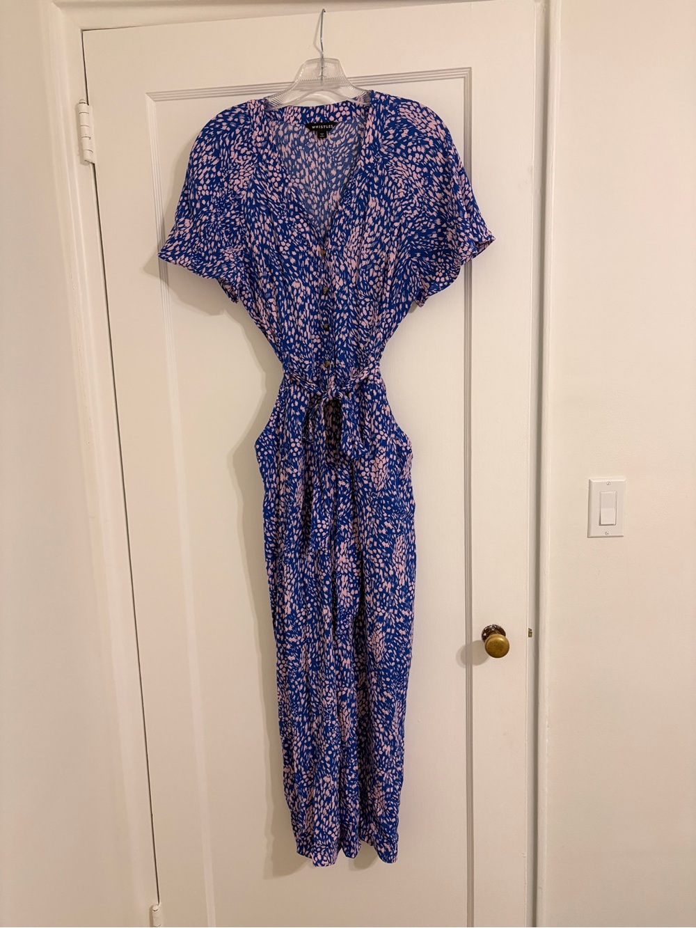 Whistles Blue and Pink Printed Jumpsuit